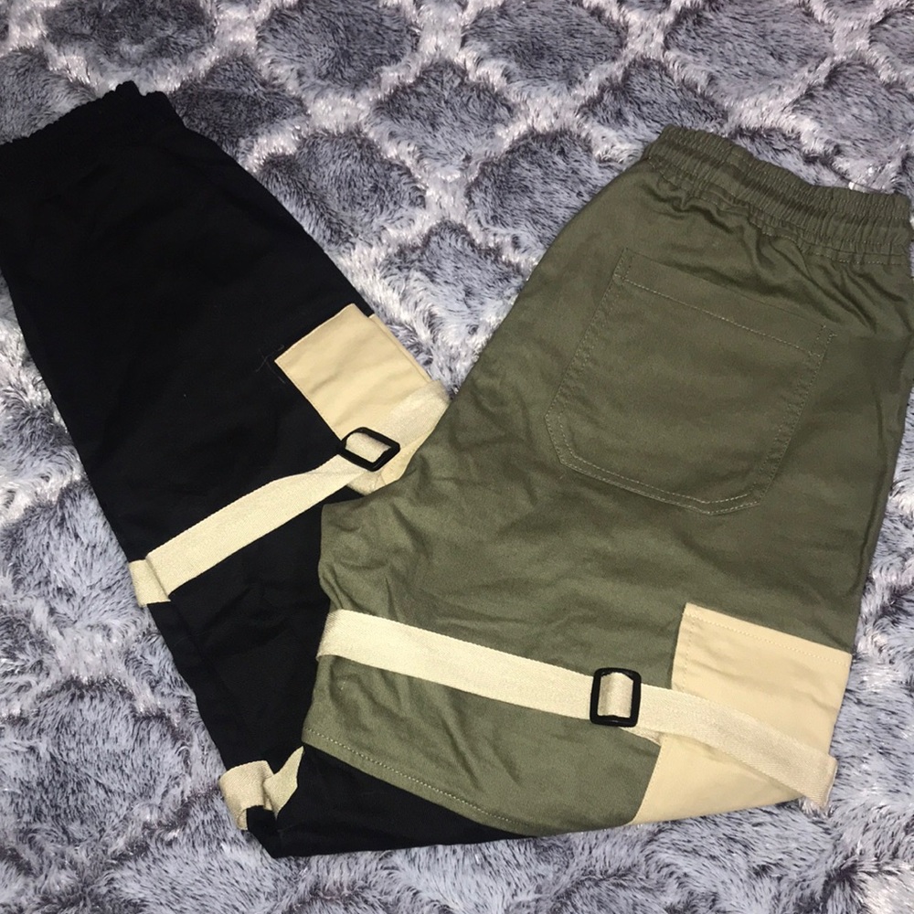 (SOLD) Block It Out Cargo Joggers - Olive/Combo - Picture 10 of 14